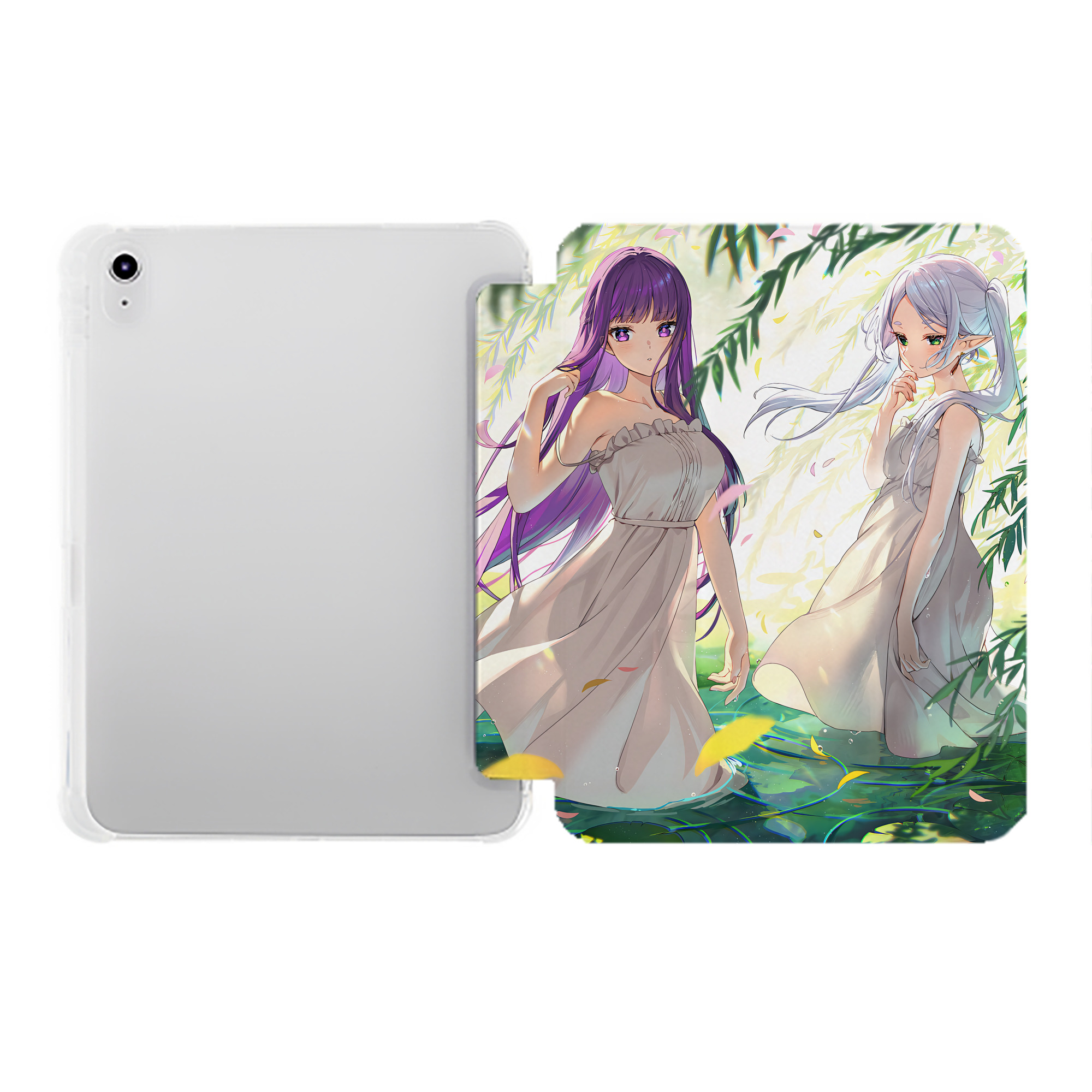 （画像用） 葬送のフリーレン Frieren IPad ケース ペン収納付き 三つ折りスタンド PUレザー×シリコン 対応機種9.5/10.5/10.9インチ